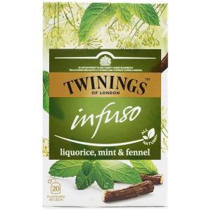TWININGS INFUSO ЗЕЛЕН ЧАЙ МЕНТА, ФЕНЕЛ И СЛАДЪК КОРЕН, 20 БР. Х 2 Г (40 Г)