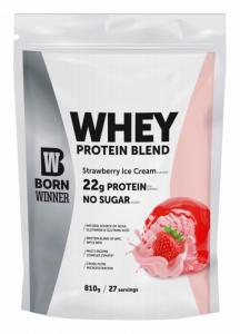 Born Winner Суроватъчен протеин на прах - Ягодов сладолед 810гр.
