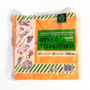 ТОРБА 30Х60 ЦВЕТНА - 100БР