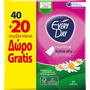 EVERYDAY EXTRA DRY Ежедневни превръзки 40+20 бр.