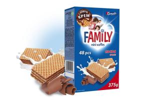 МИНИ ВАФЛИ FAMILY КРЕМ КАКАО
