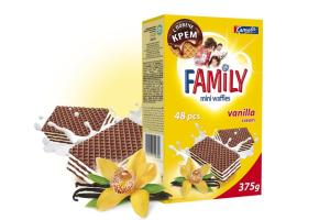 МИНИ ВАФЛИ FAMILY КРЕМ ВАНИЛИЯ