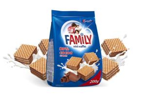 МИНИ ВАФЛИ FAMILY КРЕМ КАКАО