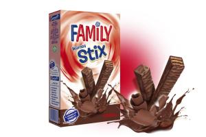 МИНИ ВАФЛИ FAMILY STIX КАКАО