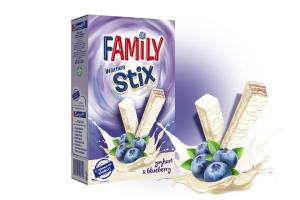 МИНИ ВАФЛИ FAMILY STIX БОРОВИНКА И ЙОГУРТ