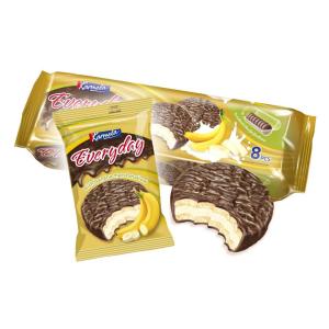 БИСКВИТИ САНДВИЧ EVERYDAY С МАРШМЕЛОУ БАНАН - 8бр.