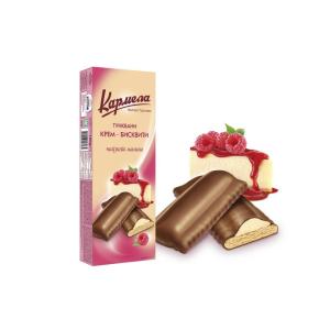 КРЕМ-БИСКВИТИ КАРМЕЛА ЧИЙЗКЕЙК МАЛИНА