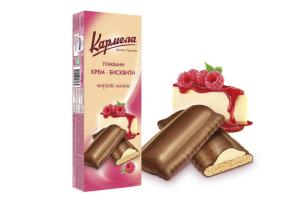 КРЕМ-БИСКВИТИ КАРМЕЛА ЧИЙЗКЕЙК МАЛИНА