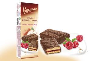 САНДВИЧ БИСКВИТИ КАРМЕЛА МАЛИНА