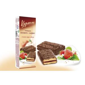 САНДВИЧ БИСКВИТИ КАРМЕЛА ЯГОДА