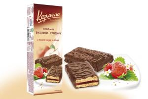 САНДВИЧ БИСКВИТИ КАРМЕЛА ЯГОДА