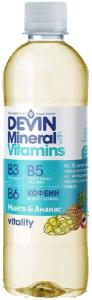 МИНЕРАЛНА ВОДА DEVIN С ВИТАМИНИ И МИНЕРАЛИ МАНГО И АНАНАС 425 МЛ 6бр.
