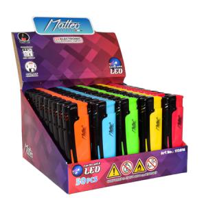 ЗАПАЛКА МАТЕО 172016 TURBO LED COLORFUL BLACK 50БР.