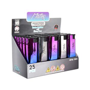 ЗАПАЛКА МАТЕО 173014 TURBO LIGHTER METAL CASE SOLID GRADIENT 25БР.