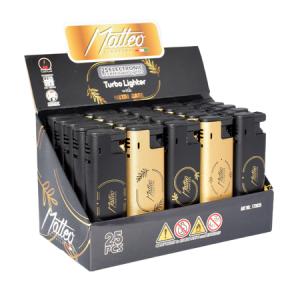 ЗАПАЛКА МАТЕО 173035 TURBO METAL CASE FLORAL 25БР.