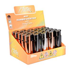 ЗАПАЛКА МАТЕО 173102 TURBO METAL CASE ROSEGOLD-GREY 25БР.