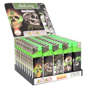 ЗАПАЛКА МАТЕО 181352 ADAMO DESIGN WEED SKULL 50БР.