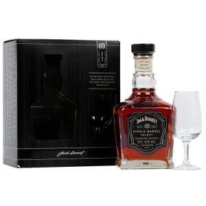 Уиски Джак Даниелс/Jack Daniel's Сингъл Барел 0.7 л с Чаша за лимонада