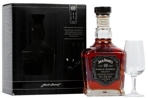 Уиски Джак Даниелс/Jack Daniel's Сингъл Барел 0.7 л с Чаша за лимонада