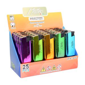 ЗАПАЛКА МАТЕО 184101 METAL CASE SOLID GRADIENT 25БР.
