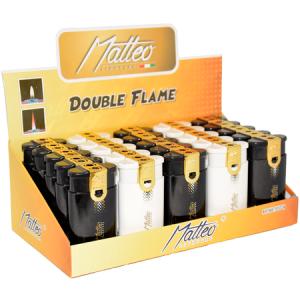 ЗАПАЛКА МАТЕО 195024 DOUBLE FLAME PRINTED GOLD 25БР.