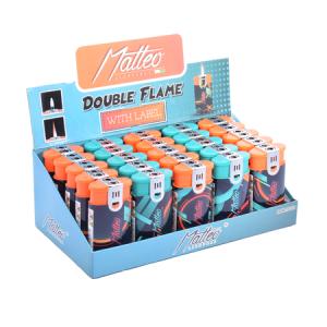 ЗАПАЛКА МАТЕО 195500 DOUBLE FLAME ABSTRACT ORANGE 25БР.
