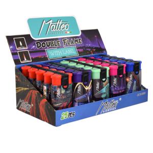 ЗАПАЛКА МАТЕО 195511 DOUBLE FLAME CITY NIGHT 25БР.