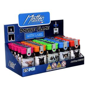 ЗАПАЛКА МАТЕО 195515 DOUBLE FLAME GUILTY ANIMALS 25БР.