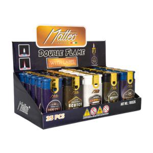 ЗАПАЛКА МАТЕО 195526 DOUBLE FLAME NORMAL GOLD 25БР.