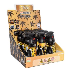 ЗАПАЛКА МАТЕО 196023 JET TORCH GOLD WEED 12БР.
