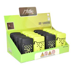 ЗАПАЛКА МАТЕО 197100 JET MEMPHIS RUBBERIZED CANNABIS 20БР.