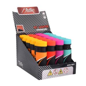 ЗАПАЛКА МАТЕО 198101 JET RUBBERIZED COLORFUL 20БР.