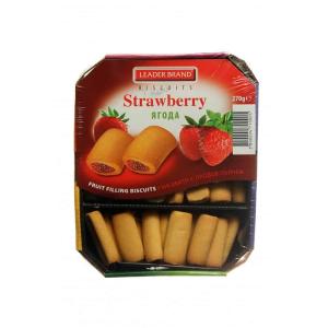 ЛИДЕР БРЕНД БИСКВИТИ 270Г ПЪЛНЕЖ ЯГОДА
