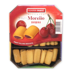 ЛИДЕР БРЕНД БИСКВИТИ 270Г ПЪЛНЕЖ ВИШНА