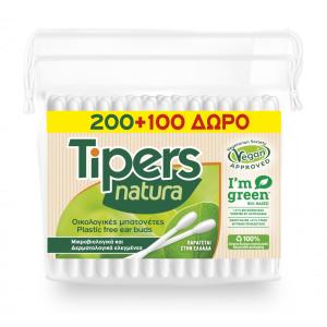 Tipers клечки за уши биоразградими 200 + 100 броя