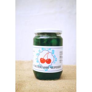 Коктейлни череши с дръжки- зелени