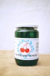Коктейлни череши с дръжки- зелени