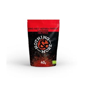 Био Лют червен пипер Cayenne на прах, &NOTHING MORE, 40 гр