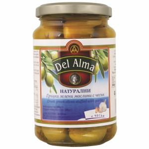 DEL ALMA ЗЕЛЕНИ МАСЛИНИ С ЧЕСЪН (360 ГР)