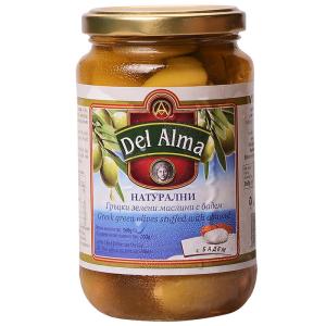 Del Alma зелени маслини с бадем - 360 гр 