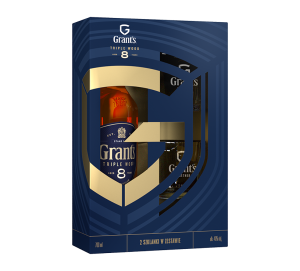 Шотландско уиски ГРАНТС/GRANT'S 8 YO + 2 ЧАШИ 0,7Л