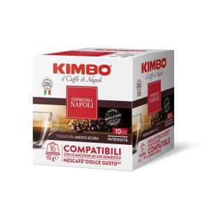 КАФЕ КАПСУЛИ KIMBO NAPOLI СЪВМЕСТИМИ СЪС СИСТЕМА DOLCE GUSTO, 16 БР.