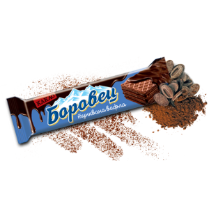 Вафла "Боровец Какао" с какаова глазура 45 гр. (10бр.)