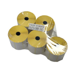 САМОЗАЛЕПВАЩ ТЕРМОЕТИКЕТ 56/25-1000БР Ф40 6 ролки