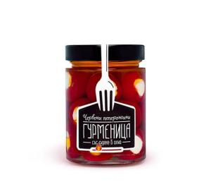 Червени пеперончини със сирене в олио, ГУРМЕНИЦА, 330 гр