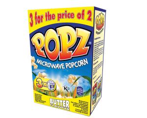 Попс пуканки с масло 2+1 гратис 3х90 гр.