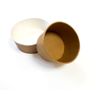 КАРТОНЕНА КУПА ЗА СУПА КРАФТ С КАПАК  16OZ  50БР.