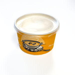 КАРТОНЕНА КУПА ЗА СУПА 500МЛ 16OZ С КАПАК  50БР.