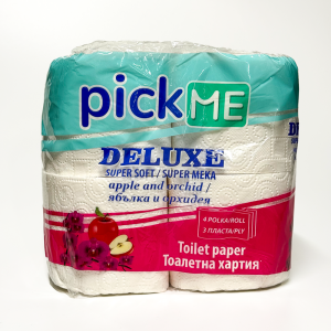 ТОАЛЕТНА ХАРТИЯ ПИКМИ ЯБЪЛКА+ОРХИДЕЯ 4БР /3ПЛ