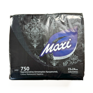 САЛФЕТКИ МАКСИ ЧЕРНИ 750БР. 23Х24